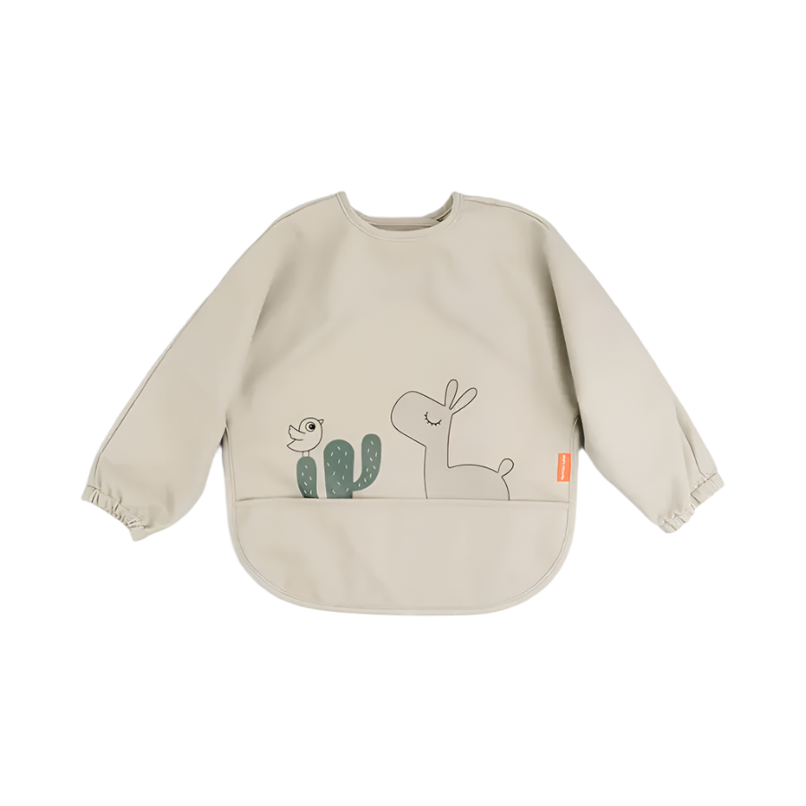 DONE BY DEER SLEEVED POCKET BIB 6-18M