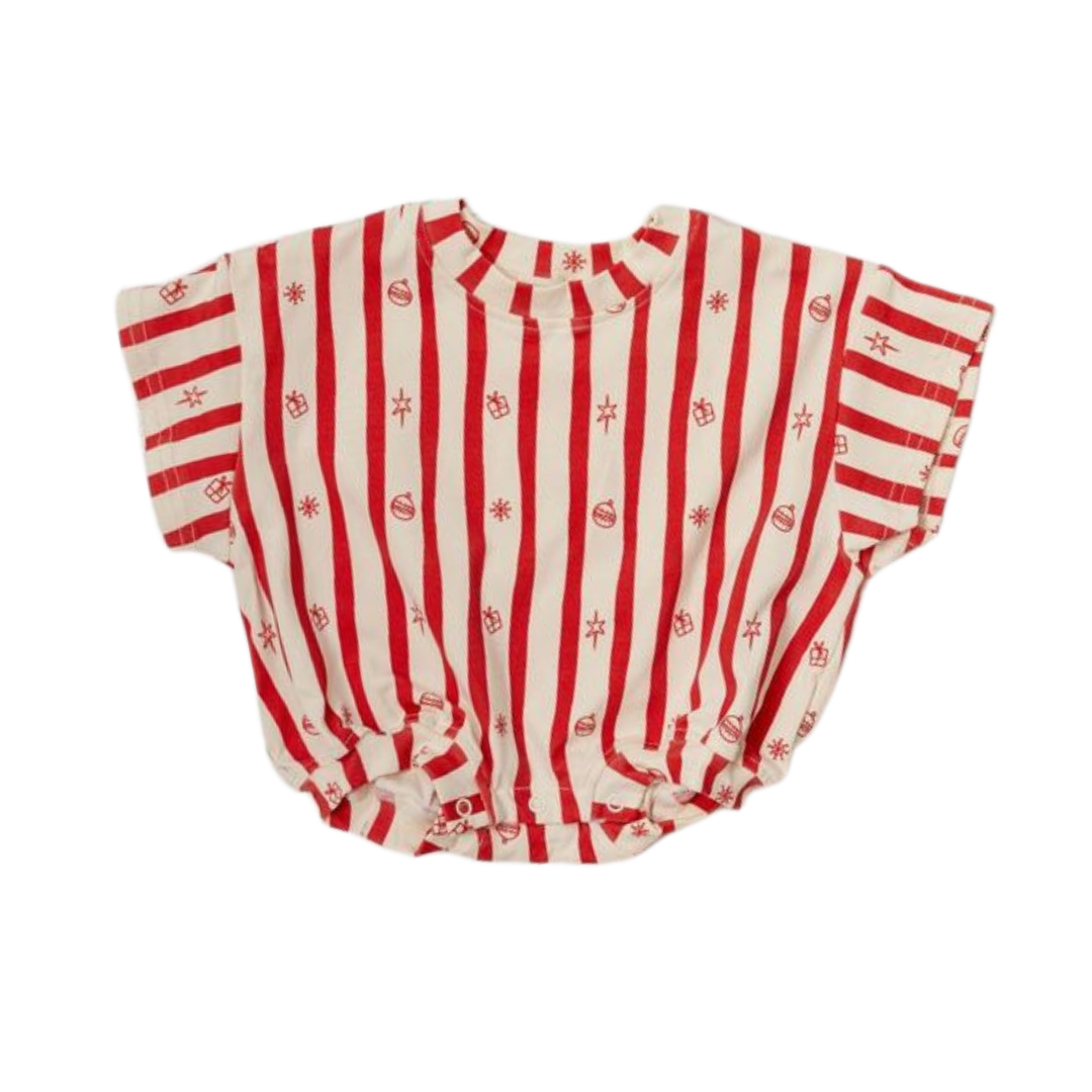 CINNAMON BABY CANDY STRIPE T-SHIRT ROMPER