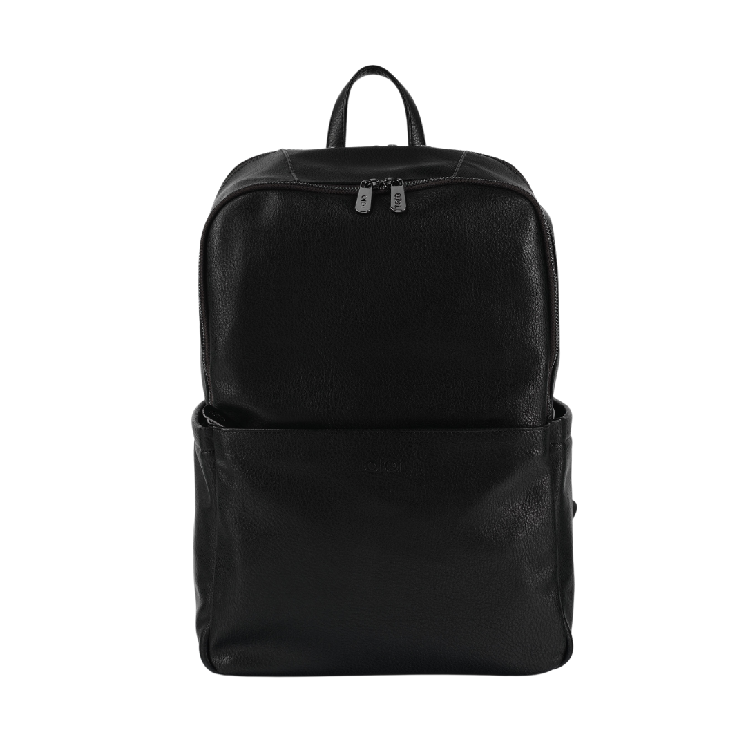 OIOI MULTITASKER BACKPACK - BLACK FAUX LEATHER