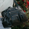 OIOI CARRY ALL NAPPY BAG - BLACK FAUX LEATHER