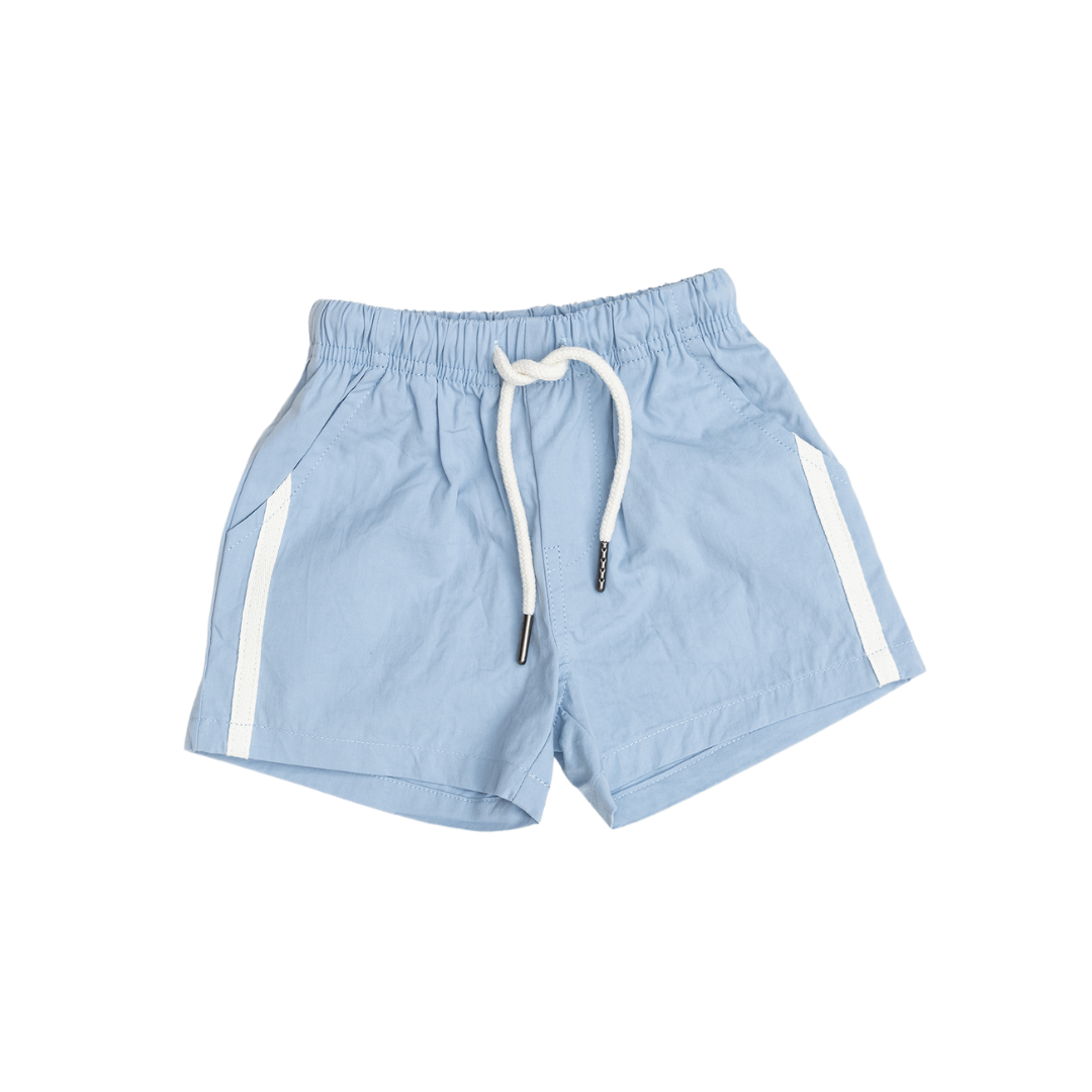 CINNAMON BABY COURTSIDE TENNIS SHORTS - BABY BLUE