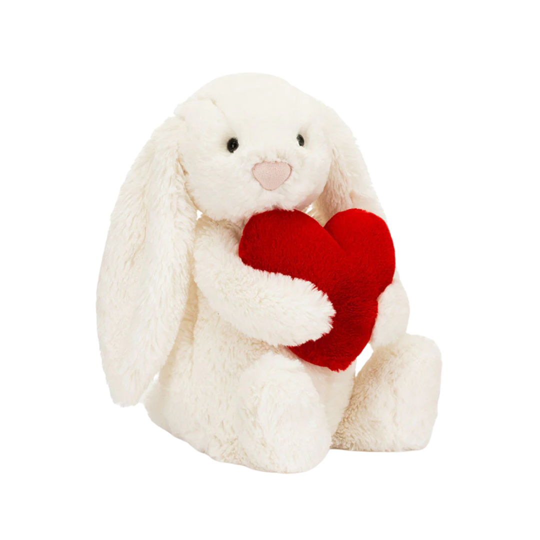 JELLYCAT BASHFUL RED LOVE HEART BUNNY