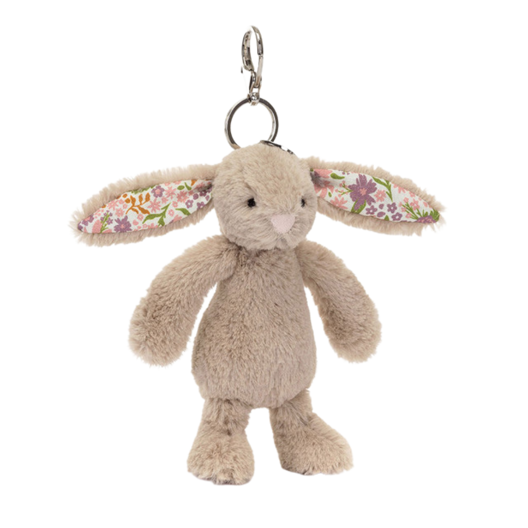 JELLYCAT BLOSSOM BEIGE BUNNY PETAL BAG CHARM