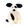 JELLYCAT BASHFUL BLACK & CREAM PUPPY