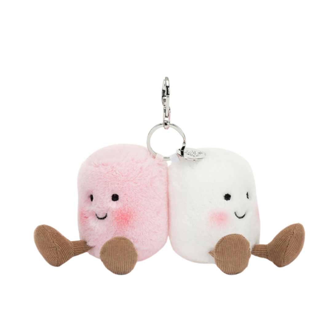 JELLYCAT AMUSEABLES PAIR OF MARSHMALLOWS BAG CHARM