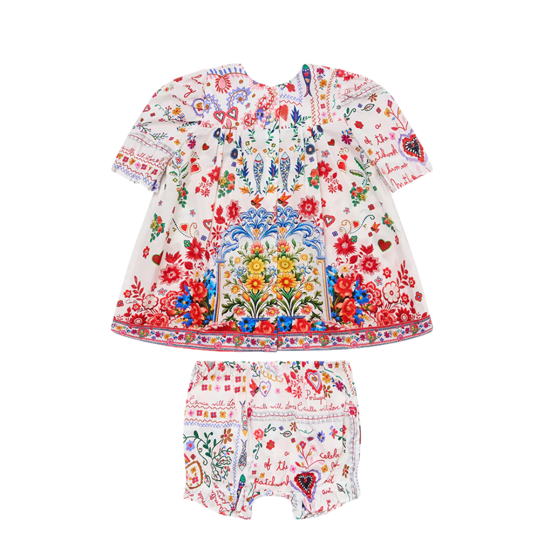 CAMILLA BABIES PUFF SLEEVE TOP AND BLOOMR SET - FAITH, LUCK & JUSTICE