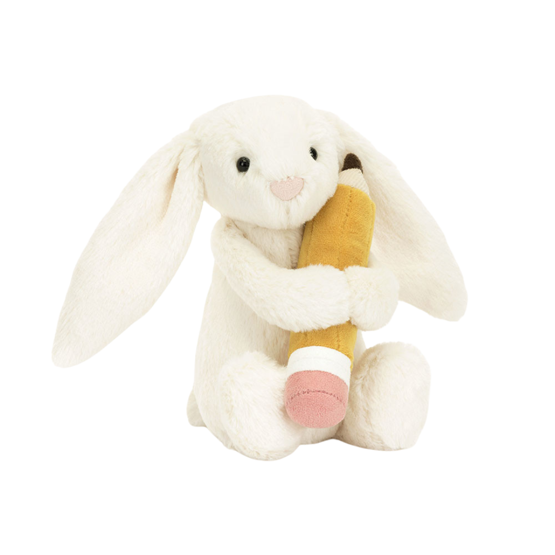 JELLYCAT BASHFUL BUNNY WITH PENCIL