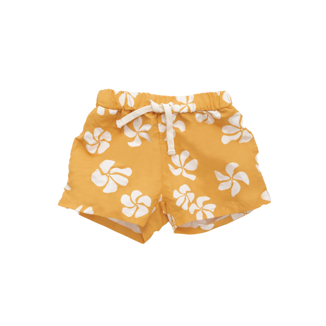 CINNAMON BABY HONOLULU BOARD SHORTS - MUSTARD