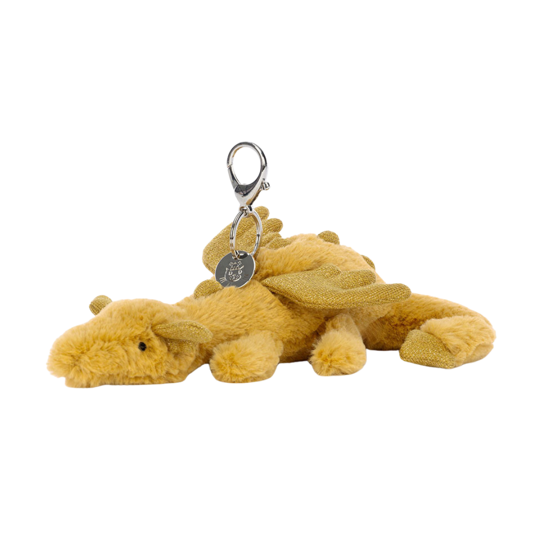 JELLYCAT GOLDEN DRAGON BAG CHARM