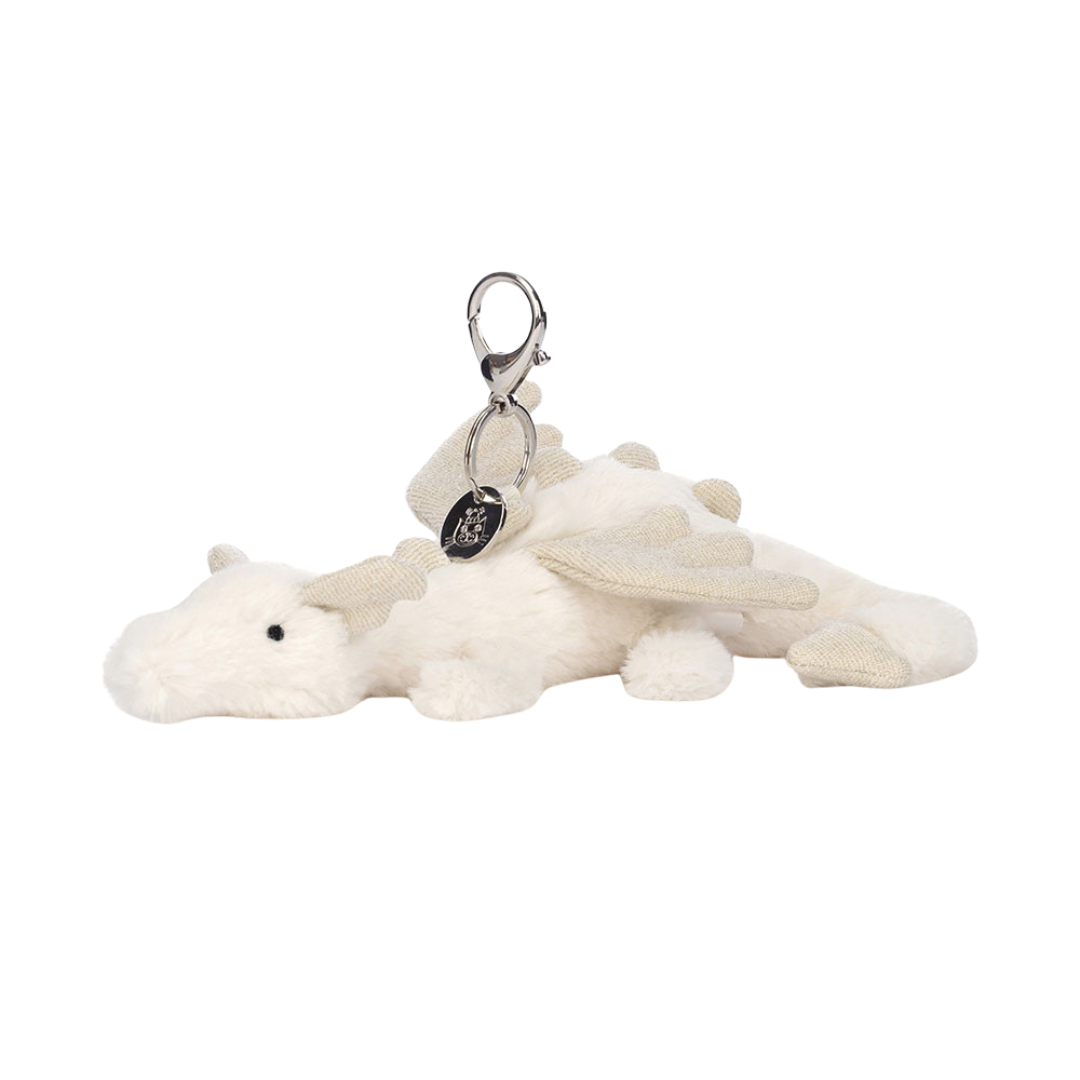 JELLYCAT SNOW DRAGON BAG CHARM