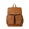 OIOI SIGNATURE NAPPY BACKPACK - TAN FAUX LEATHER