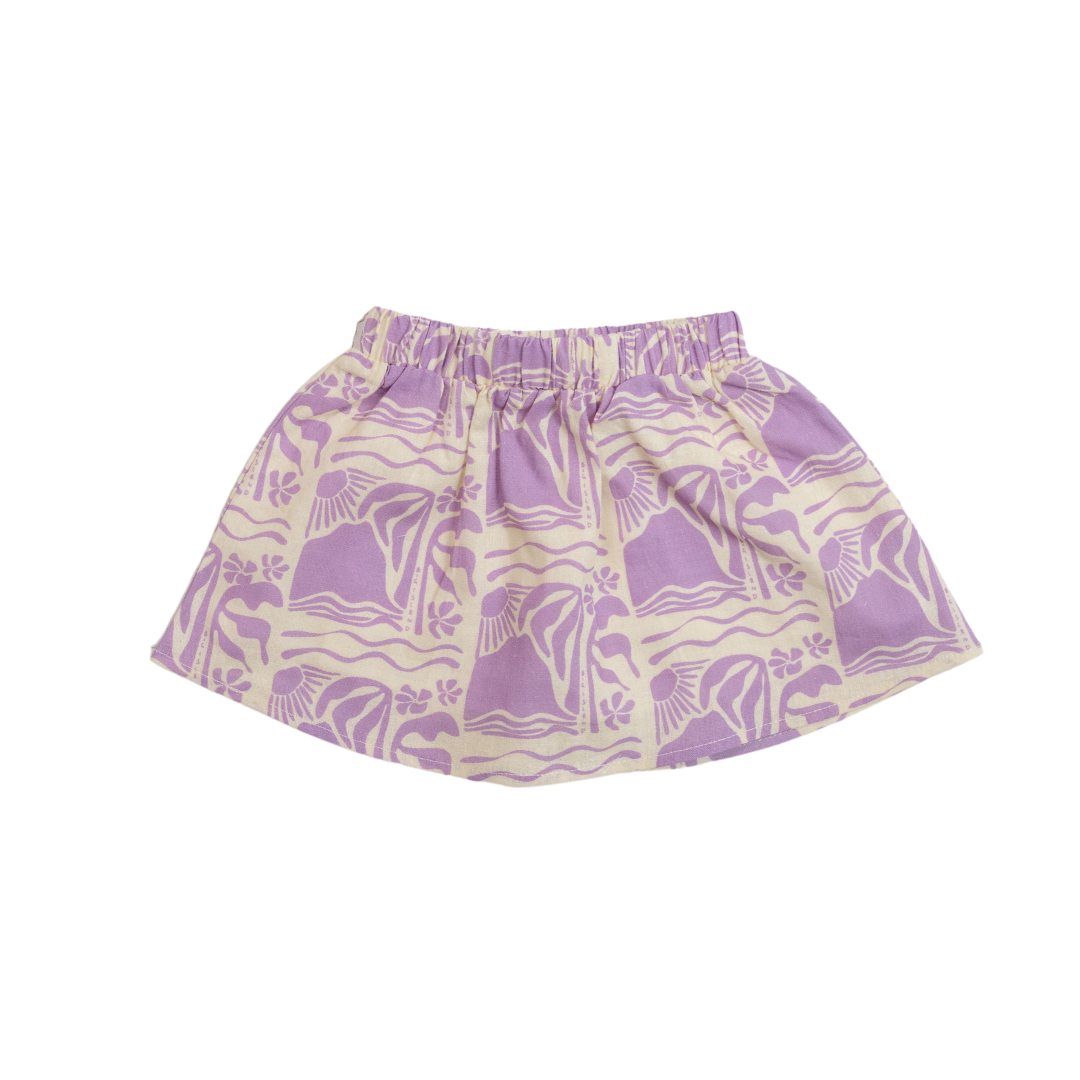 CINNAMON BABY LINEN SKIRT - LILAC