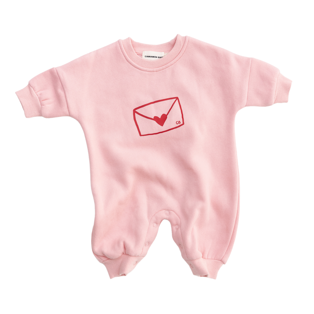 CINNAMON BABY LOVE LETTERS LOUNGE SUIT