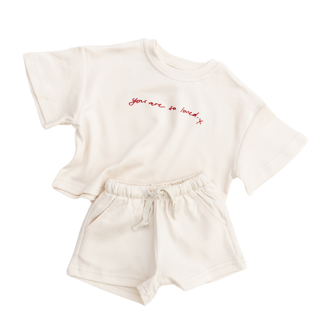 CINNAMON BABY YOU ARE SO LOVED SET - WHITE