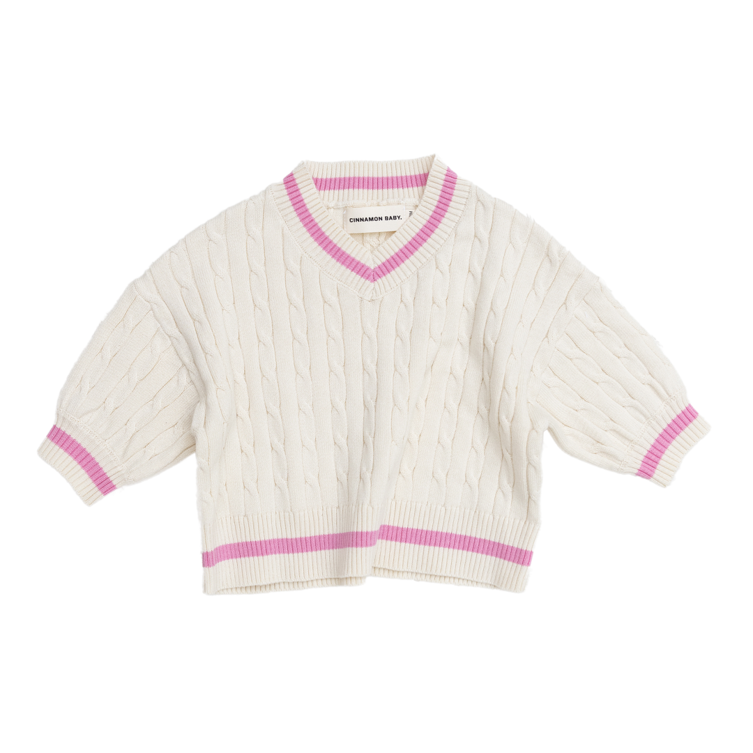 CINNAMON BABY PREP KNIT- BABY PINK