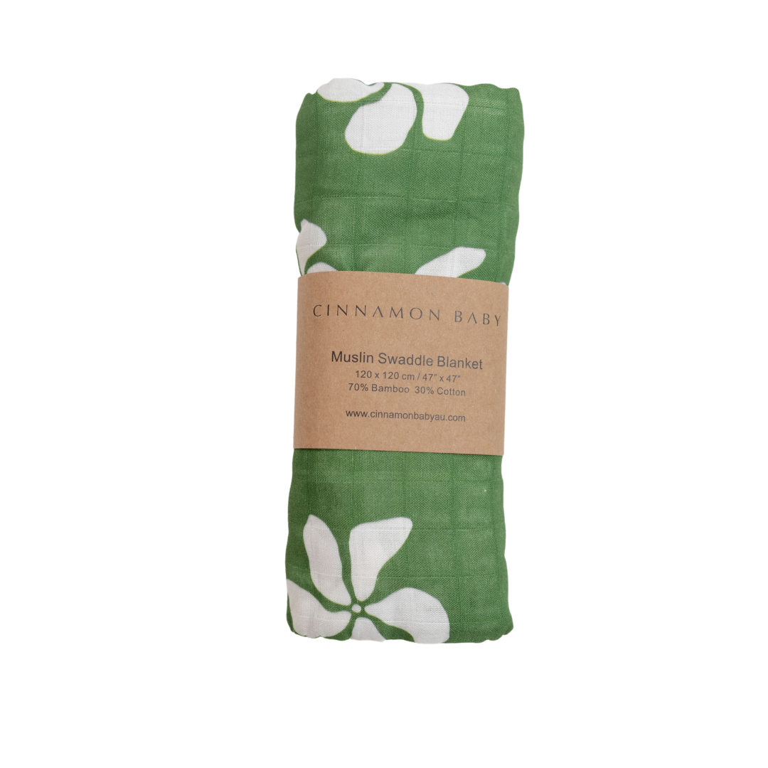 CINNAMON BABY OLIVE HONOLULU SWADDLE