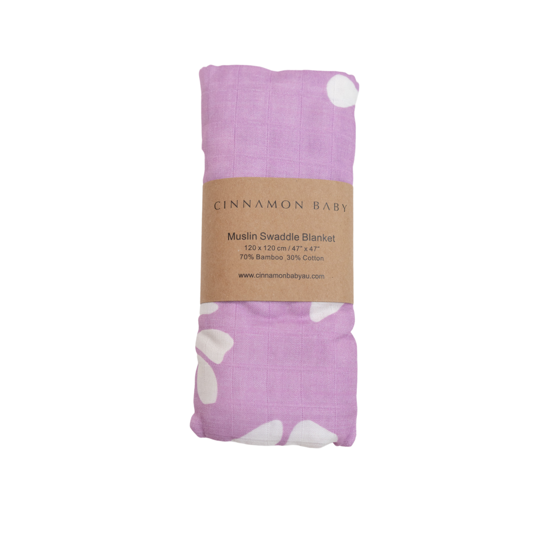 CINNAMON BABY LILAC HONOLULU SWADDLE