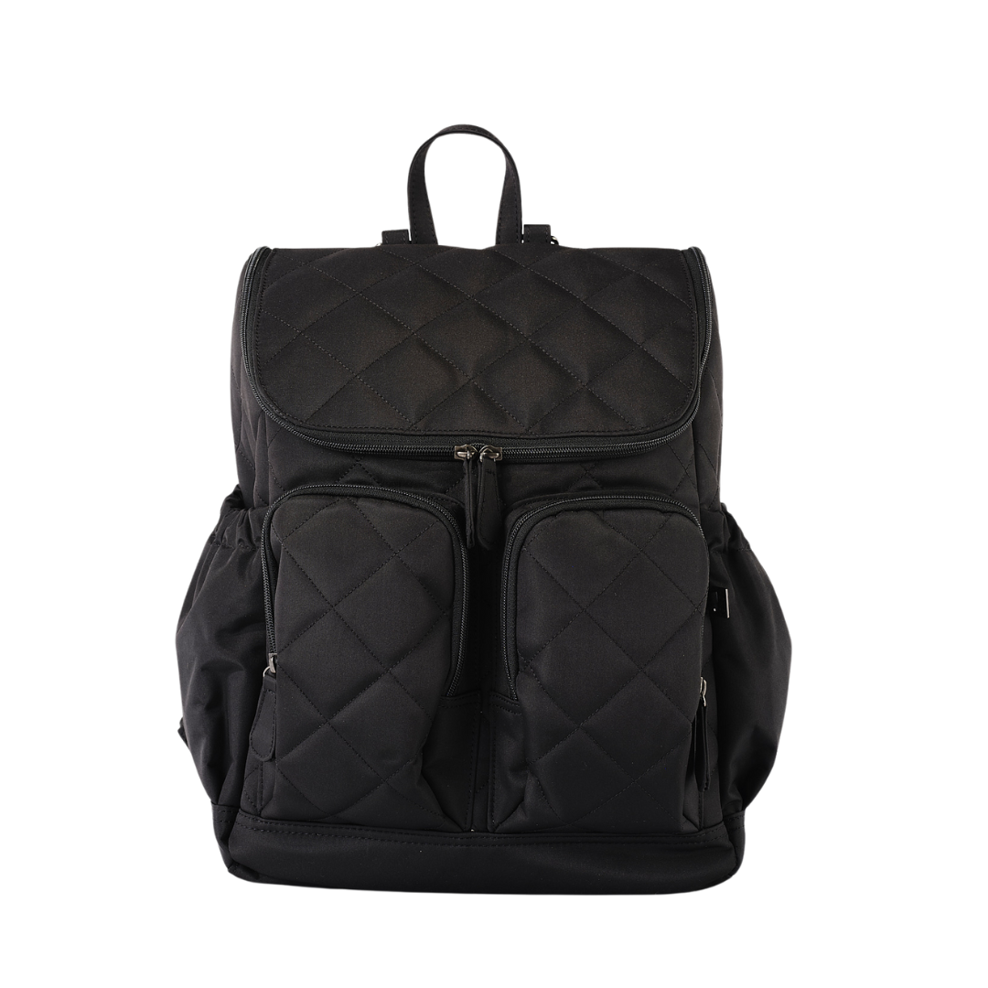 OIOI SIGNATURE NAPPY BACKPACK - BLACK DIAMOND QUILT