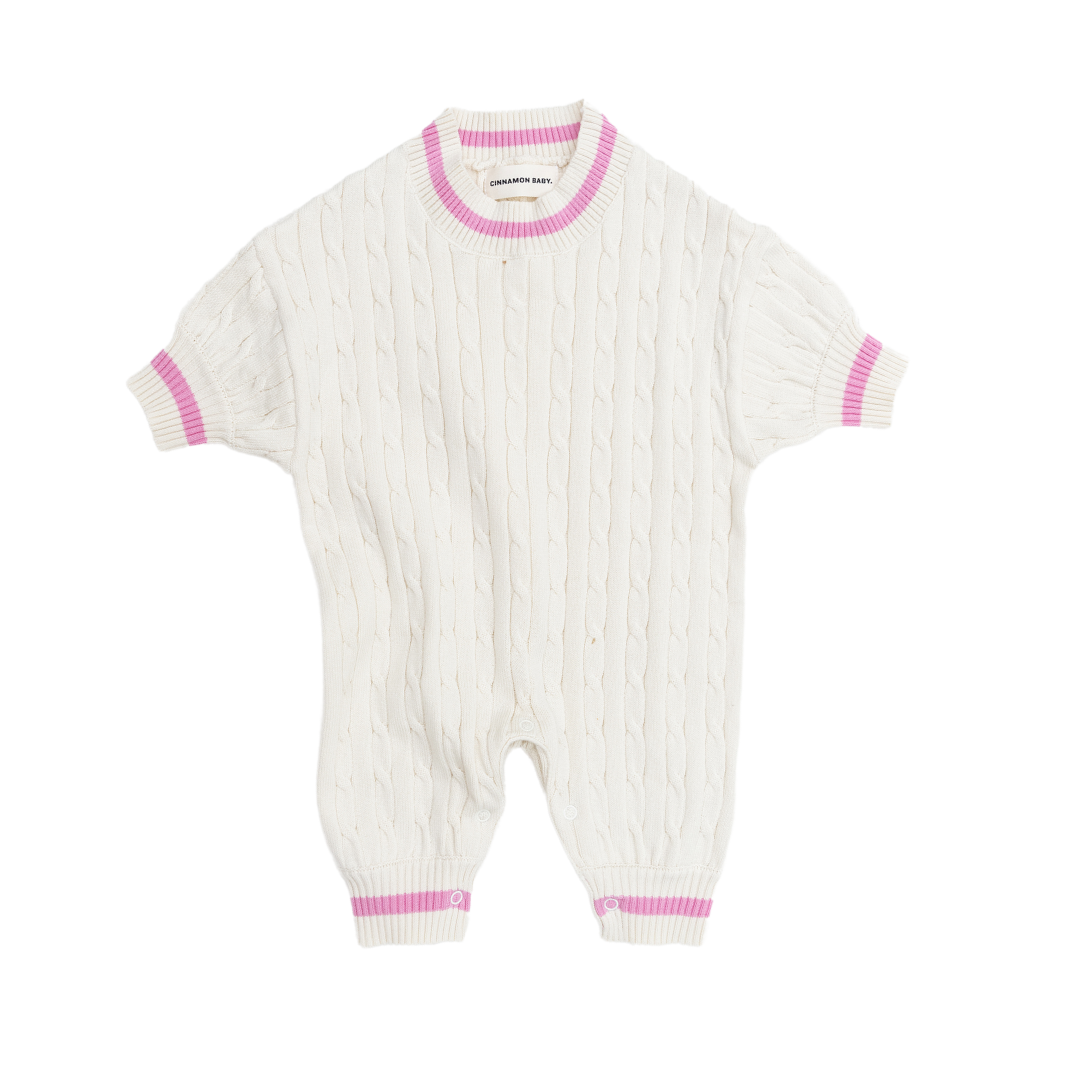 CINNAMON BABY PREP LOUNGE SUIT - BABY PINK