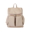 OIOI SIGNATURE NAPPY BACKPACK - OAT  DIMPLE FAUX LEATHER