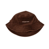 CINNAMON BABY TERRY TOWELLING BUCKET HAT - DARK CHOCOLATE