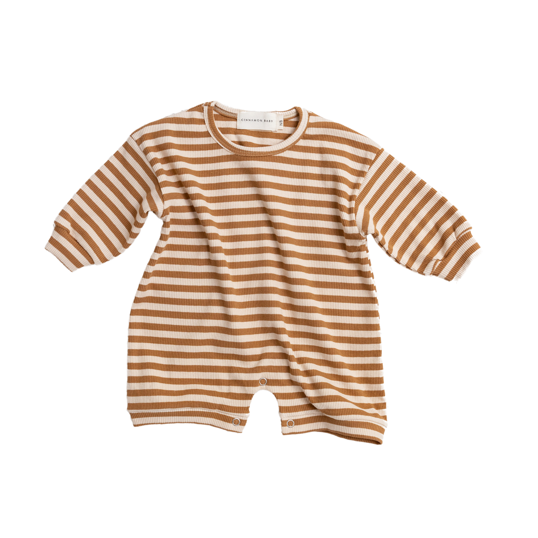 CINNAMON BABY HAMPTON ROMPER - CINNAMON