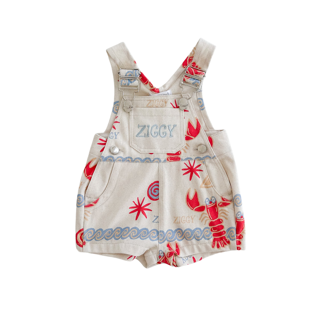 ZIGGY LOU SHORT OVERALLS - COSTA