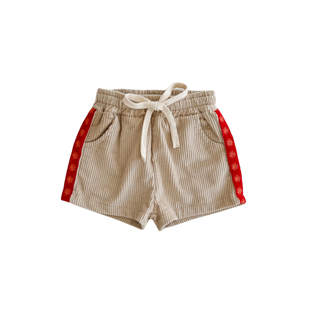 ZIGGY LOU CORD SHORTS - CHILLI