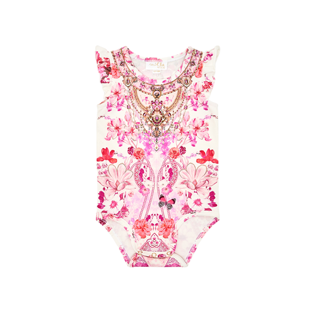 CAMILLA BOTANICAL NOVELLA - BABIES FRILL BODYSUIT