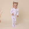 SNUGGLE HUNNY KIDS BUTTERFLY SLEEPSUIT ZIP FOOTIE WITH FRILL