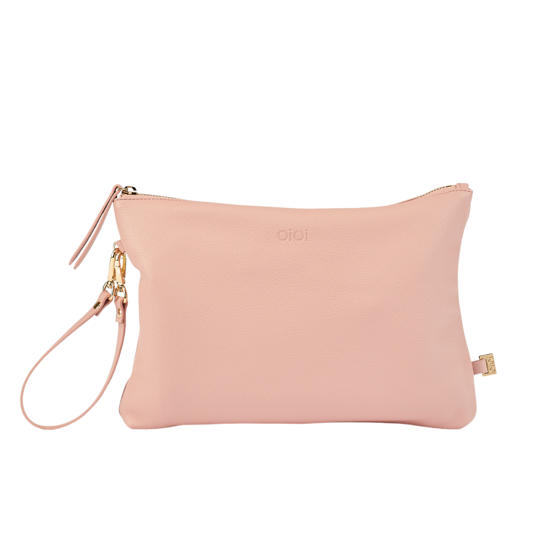 OIOI NAPPY CHANGING POUCH - PINK FAUX LEATHER