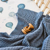 SNUGGLE HUNNY KIDS DIAMOND KNIT BABY BLANKET - RIVER