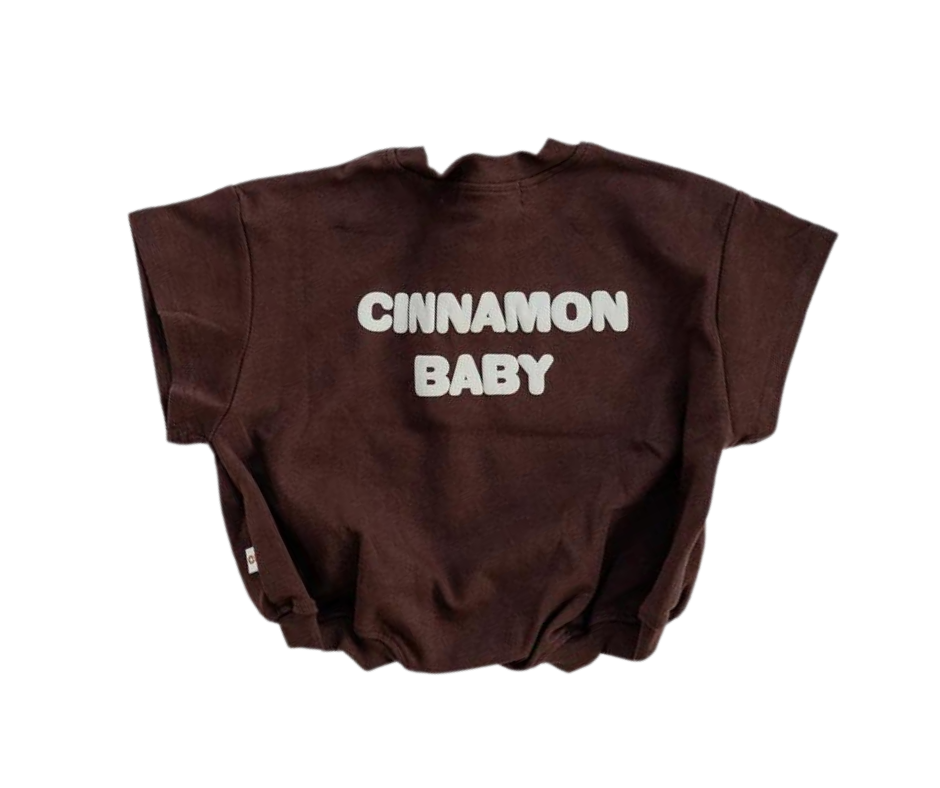 CINNAMON BABY CINNAMON ROMPER - CHOCOLATE