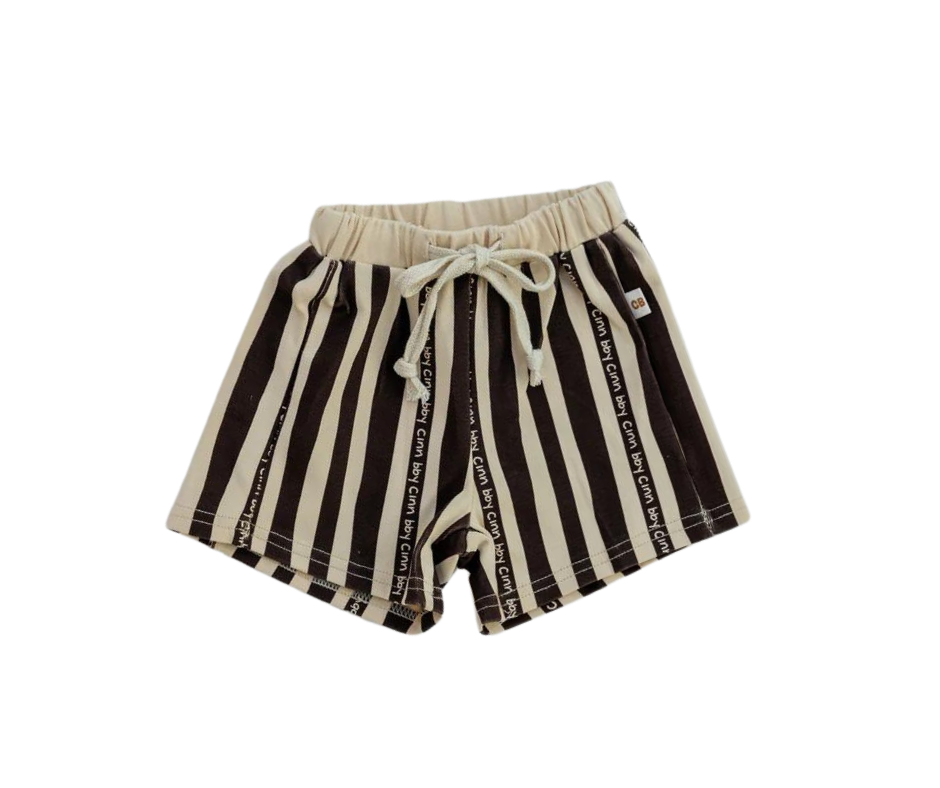 CINNAMON BABY STRIPES ALL OVER SHORTS