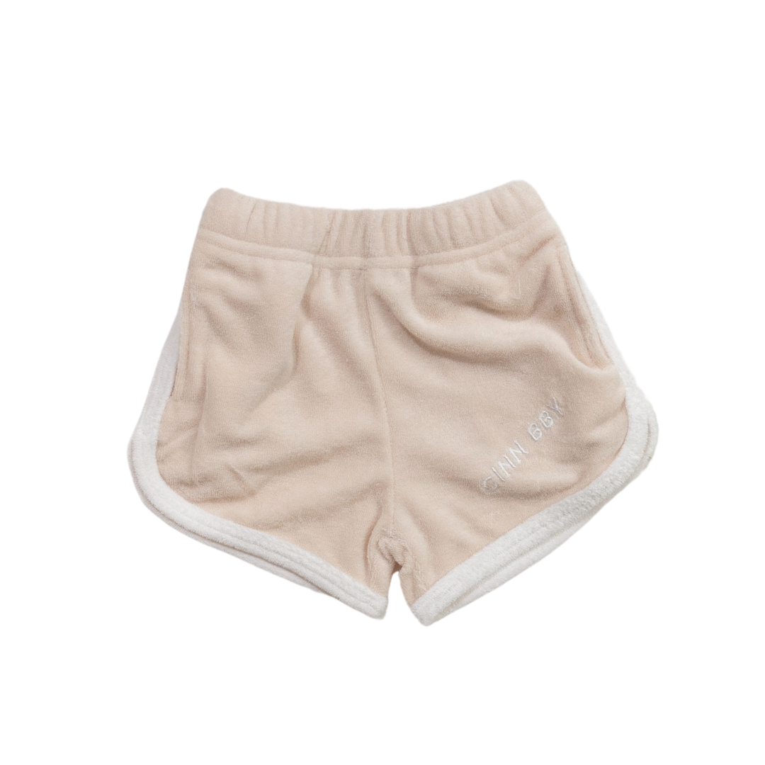 CINNAMON BABY TERRY SHORTS - CREAM