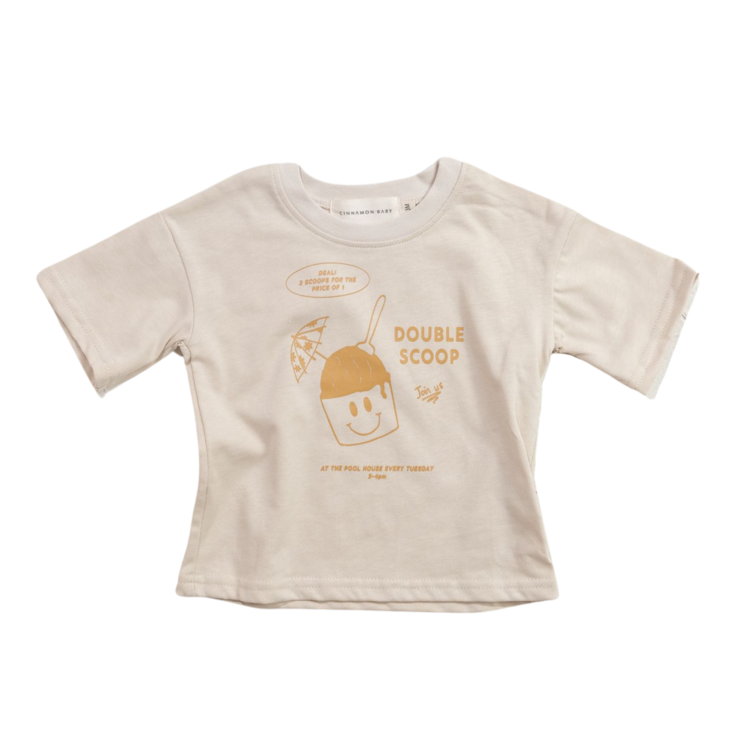 CINNAMON BABY DOUBLE SCOOP TEE