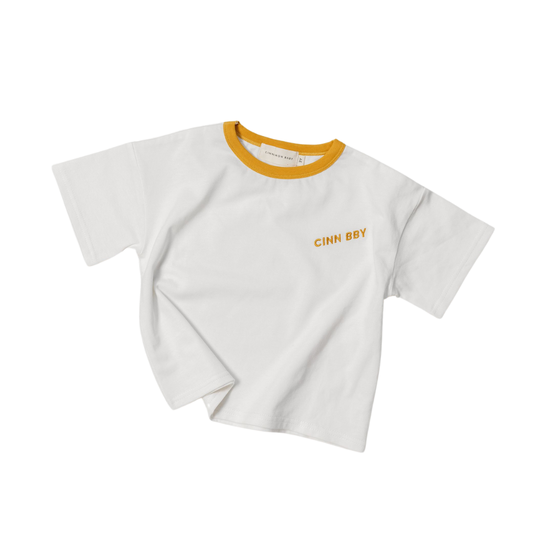 CINNAMON BABY ORGANIC COTTON TEE - MUSTARD