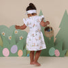 SNUGGLE HUNNY KIDS EASTER BUNNIES SHORT SLEEVE DRESS