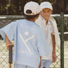 CINNAMON BABY COUNTRY CLUB TEE - BABY BLUE