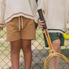 CINNAMON BABY COURTSIDE TENNIS SHORTS - CINNAMON