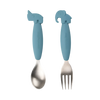 DONE BY DEER EASY GRIP SPOON AND FORK SET DEER FRIENDS