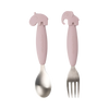 DONE BY DEER EASY GRIP SPOON AND FORK SET DEER FRIENDS