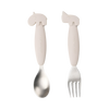 DONE BY DEER EASY GRIP SPOON AND FORK SET DEER FRIENDS