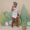 SNUGGLE HUNNY KIDS EASTER BUNNIES SHORT SLEEVE BODYSUIT WITH FRILL