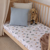 SNUGGLE HUNNY DOG PARK FITTED COT SHEET