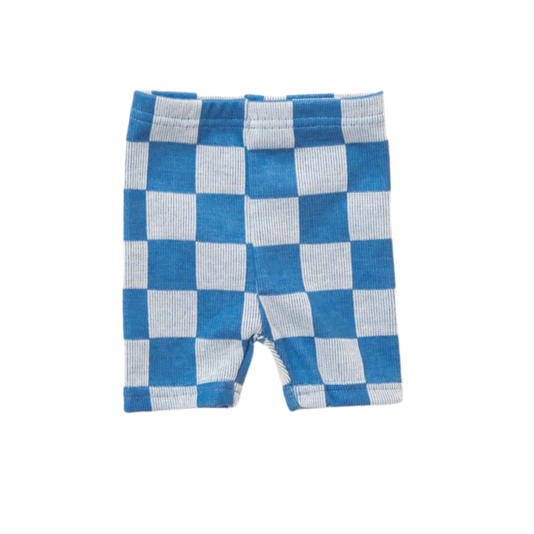 CINNAMON BABY OCEAN CHECK BIKE SHORTS