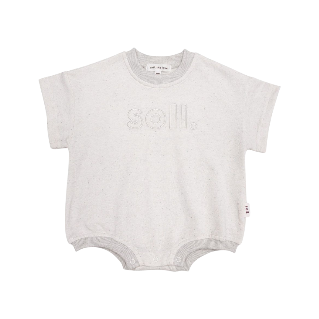 SOLL FRENCH TERRY ROMPER - SPECKLE