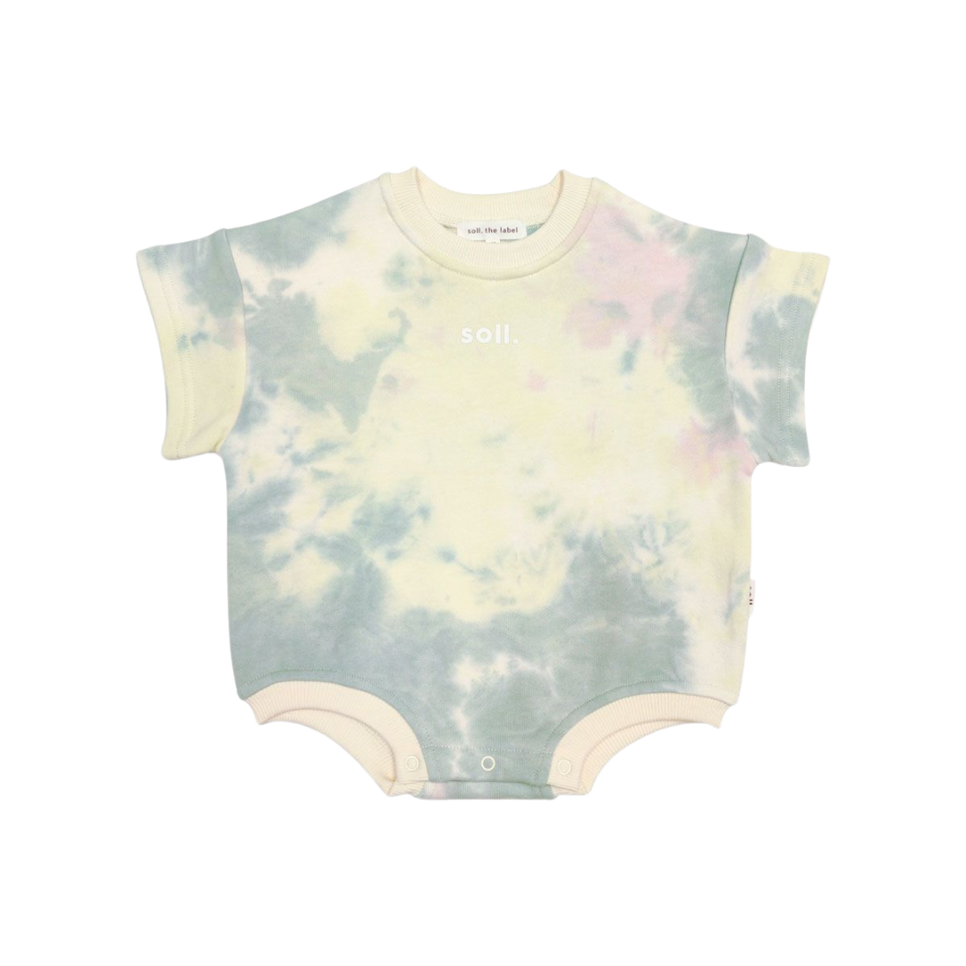 SOLL FRENCH TERRY ROMPER - TYE DYE