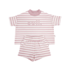 SOLL STRETCH COTTON STRIPE SET - DUSTY PINK