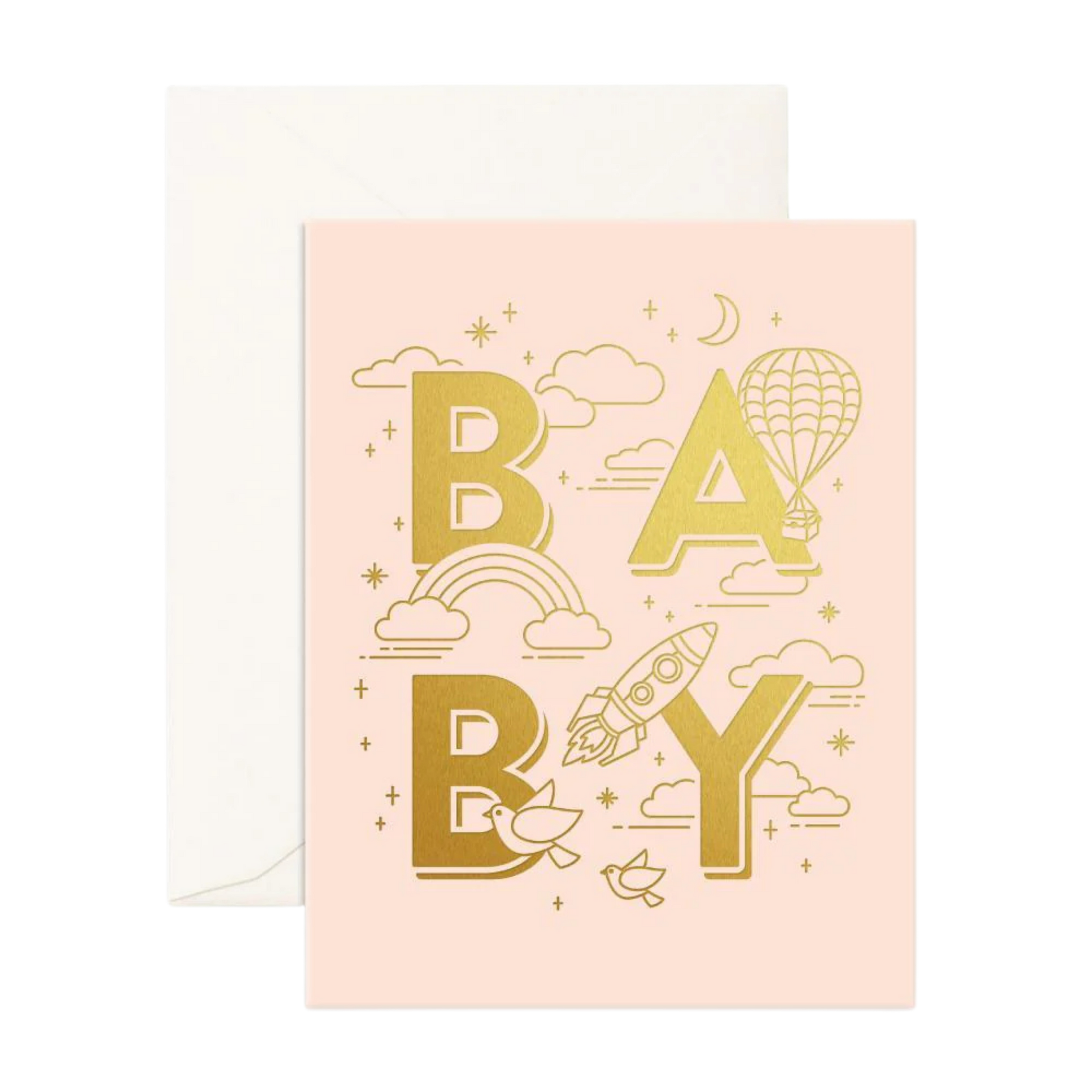 FOX & FALLOW BABY UNIVERSE GREETING CARD